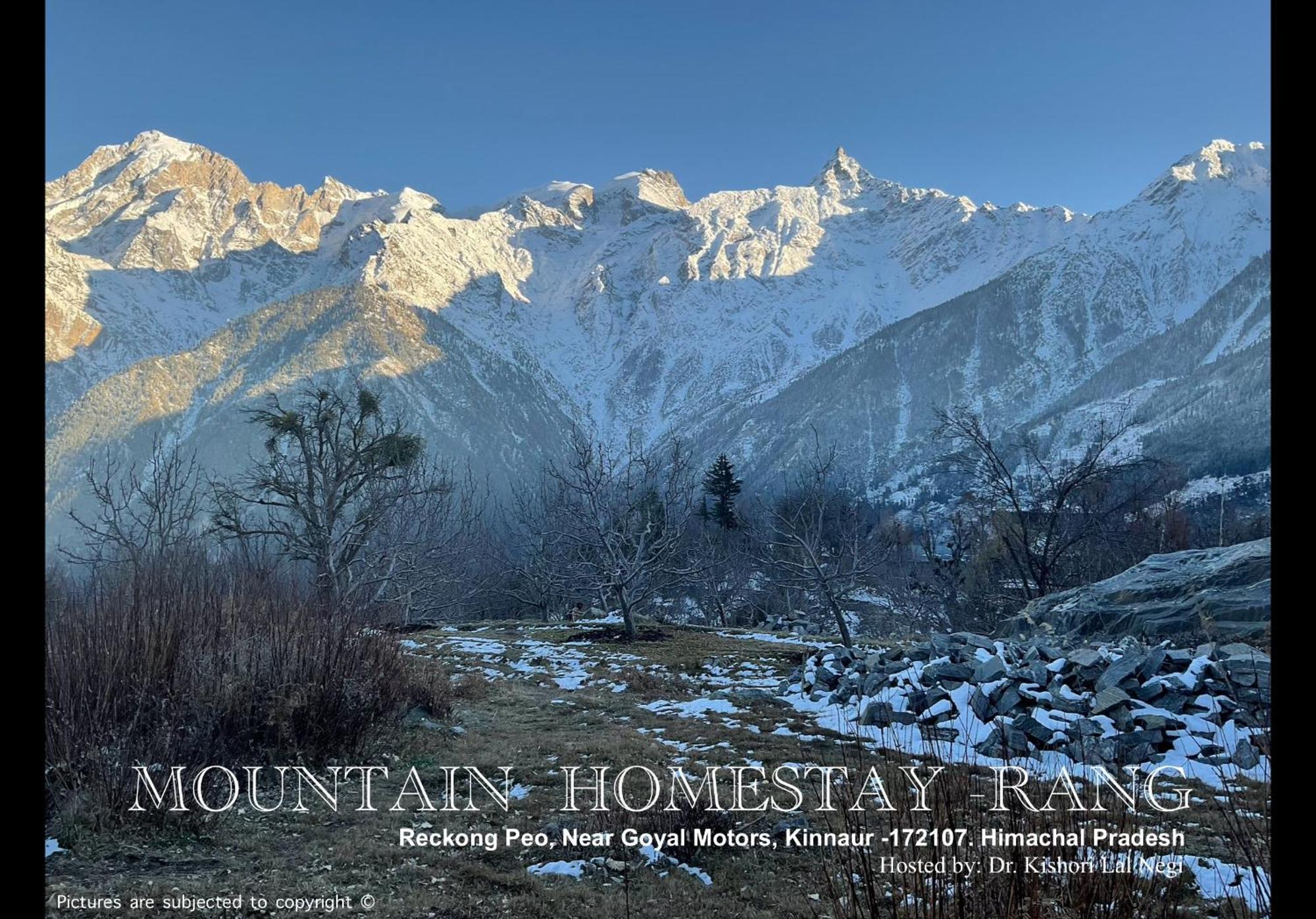 Mountain Home Stay -Rang, At Reckong Peo - Kalpa, Near Goyal Motors, Way To Petrol Pump At Itbp Quarters Dış mekan fotoğraf